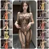 Body de rejilla hueca, lencería erótica sexy transparente para mujer, conjunto de malla con entrepierna abierta, uniforme de deseo puro, falda bodycon de talla grande