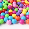 Cuentas Redondas de Color Sólido con Agujero Recto de Acrílico de 6-16 mm Material para Manualidades Hechas a Mano Cuentas Brillantes de Colores Sueltas