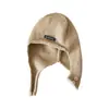 Gorro de punto fino para niños, estilo coreano, cálido sombrero de lana para otoño e invierno, elegante gorro para la cabeza de bebé, moderno sombrero con protección para las orejas de bebé