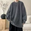 Suéteres para hombre y mujer, marca de tendencia nueva de invierno 2026, elegantes y de alta gama, cálidos, color liso, suéter de punto con cuello redondo