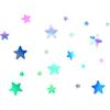 Nueva película láser PET reflectante colorida, pegatinas de pared talladas, bricolaje, combinación de estrella de cinco puntas, pegatina de pared de vidrio LS003