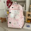 Mochila Nueva de Nicho de Cien Capacidad Mochila Escolar para Estudiante de Secundaria Estilo Campus Femenino Moda Estudiante de Secundaria Mochila de Alta Apariencia