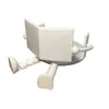 Portarrollos de papel higiénico de plástico creativo, compañero de lectura impreso en 3D, adorno de soporte para rollo de papel, adorno de juguete transfronterizo al por mayor