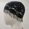 Sombrero Pañuelo con Borlas Huecas Estilo Japonés para Mujer, Sombrero de Punto Tejido a Mano Bohemio, Estilo Étnico Delgado para Primavera y Verano