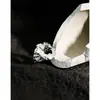 JT466 Estilo Coreano Ins Diseño de Nicho Irregular Estilo Oscuro Lava Personalidad Anillo Hueco de Plata de Ley S925 para Mujer