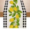 Novo Caminho de Mesa de Linho com Limões de Verão Decoração de Mesa para Festa ao Ar Livre Toalha de Mesa Tecido para Casa Toalha de Mesa para Mesa de Centro Bandeira de Chá