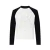 T1363 High Street Estilo Americano Unisex Estampado de Patrón Vintage Patchwork Corte Ajustado Ropa Urbana para Hombre Camiseta de Manga Larga