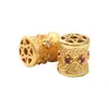 Estilo Chinês Cobre Dourado Espaçadores de Gotejamento de Óleo Contas Pingente Geométrico Dourado Antigo Pulseira Colar Acessórios de Joias DIY de Ano Novo