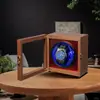 Nogal Negro Reloj Individual Vertical Automático Mecánico Vibrador Caja Eléctrica para Relojes Vibrador de Relojes Vibrador de Relojes Unisex