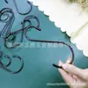 Gancho de plástico preto em S de tamanho grande, torção, deslocamento, armário, gancho S, armazenamento, gancho de bolsa conveniente, transfronteiriço