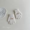 Guantes de Punto para Niños Otoño e Invierno Cereza Etiqueta Pequeña Bebé Para Exteriores A Prueba de Frío Cálidos Resistentes al Viento Guantes de Lana