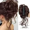 Pinza para el Pelo de Moño de Capullo de Flor, Goma para el Pelo Larga, Peluca de Seda de Alta Temperatura Multicolor, Al por Mayor Estilo Celebridad de Pelo Corto, Esponjoso