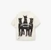 Camiseta Casual Solta de Manga Curta com Estampa de Letras e Ícone Representativo Transfronteiriço para Mulheres e Homens, Exportação