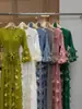 Ropa de Comercio Exterior: Vestido Issey Miyake con un Toque de Alta Gama, Corte Holgado, Diseño de Atar, Mangas de Campana, Vestido Elegante y con Estilo de Longitud Media