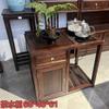 Mesa de té de madera maciza, mesa de té de oficina, nuevo juego de té de lujo de ébano de estilo chino, mesa de té integrada para sala de estar y hogar.