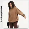 Sudadera con capucha vintage lavada de algodón puro de peso pesado 400g Transfronteriza Chaqueta de hombre Otoño e Invierno Holgada Marca de moda Sudadera con capucha