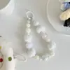 Cadena de Teléfono con Cuentas Pintadas a Mano para Otoño e Invierno Accesorio de Muñeca de Moda Decoración para Funda de Teléfono de Mujer Llavero Colgante para Bolso