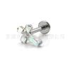 Clavo de oreja de titanio F136 con incrustaciones de cruz, circón 5A, G23, aleación de titanio, para perforar el hueso de la oreja, joyería para Europa y América.