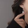 Pendientes de Corazón con Borlas Dulces de Diseño de Nicho Estilo Coreano para Mujer, Moda Retro, Temperamento Elegante, Pendientes de Tuerca con Estilo de Colgante Trasero