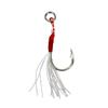 Anzuelo de placa de hierro al por mayor de fábrica, anzuelo Luya, cebo de plomo, anzuelo simple con púa de pluma, anzuelo simple para pesca en el mar, anzuelo simple para pesca de calamar.