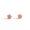 Moda Europea y Americana Versátil Nicho Pendientes de Acero de Titanio con Flor de Cinco Pétalos para Mujer, Pendientes de Commuter con Temperamento de Lujo Ligero, Pendientes de Flor