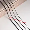 Moderna y Sencilla Cadena de Serpiente Negra de Acero Inoxidable Cadena de Hueso de Serpiente Collar para Hombres Clavícula Venta al por Mayor en Stock