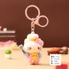 Llavero Colgante de Gatito Negro Flocado Lindo, Figura de Gato de Moda, Llavero para Mochila, Regalo de Máquina de Peluches