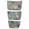 Bolsa de cosméticos mediana impermeable, estilo coreano, con estampado geométrico de dibujos animados y flores, bolsa de lavado portátil