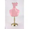 Porta Joyas Rosa de Lujo Ligero con Forma Humana y Base de Hierro Estilo Francés para Collares y Pendientes, Soporte de Exhibición de Joyas de Escritorio