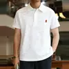 Comercio Exterior Transfronterizo Camisa Polo de Manga Corta de Marca de Moda Estilo Coreano Corte Ajustado Solapa Manga Media Camiseta de Verano