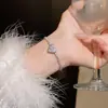 Pulseira Ajustável Full Diamond Zircônia Estilo Coreano 2025 Novo Design de Nicho Joia de Mão Versátil Joias Simples Exquisite