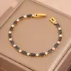 Pulseira Popular Transfronteiriça, Pulseira de Coração de Amor Zircônio Inoxidável de Aço Titânio, Pulseira de Nicho de Luxo de Alta Qualidade para Mulheres