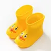 Botas de Chuva Desenho Animado Infantil Comércio Exterior Sapatos de Água Infantis Antiderrapantes Moda Sapatos de Borracha Meninos e Meninas Bebê Botas de Chuva com Pelúcia Inverno Atacado