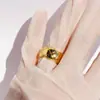 Qingdao Jewelry Factory Outlet Celebridad de Internet Anillo Abierto Cuadros Diamante Pequeño Fragante Anillo Metálico Ancho Estrecho 166