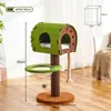 Estrutura de Escalada para Gatos em Madeira Maciça para Apartamentos Pequenos, Economizadora de Espaço, Casa para Gatos de Uso Doméstico, Arranhador, Árvore para Gatos, Cápsula Espacial Integrada, Brinquedo para Gatos