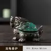 Queimador de Incenso Cerâmico Fortuna-Klingon Criativo Besta Auspiciosa Tendência Nacional Pedra Arenito Verde Sapo Dourado Animal de Estimação de Chá Ornamento Decoração de Mesa Artesanato