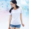 Camiseta Modal Lisa 200g Cuello Redondo Manga Corta Camisa Publicitaria Transferencia por Sublimación Camiseta Cultural Uniforme de Clase Ropa Transfronteriza Estampada