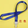 Cordón para Identificación de Trabajo Personalizable con Logo, Porta Credencial, Hebilla Blanca de Plástico Integrada, Portatarjeta de Identificación, Cuerda para Colgar