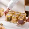 Tarro de condimento ligero de lujo para cocina doméstica, a prueba de humedad, anticaídas, para sal, azúcar, caja de almacenamiento sellada, ideal para combinación.