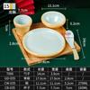 Melamina Hot Pot Shop Table Tableware Conjunto de quatro peças Conjunto de louças de restaurante Conjunto de louças comerciais do hotel Conjunto de louças Pratos
