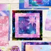 12 Hojas/Paquete Transfronterizo Nuevo Papel Brillante para Manualidades de Estrella Estilo Morado Ins de Amazon Papel de Fondo para Scrapbooking