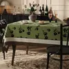 Mantel Mantel de Comedor Estilo Americano Impermeable a la Grasa, Impermeable, Resistente al Calor Mantel Rectangular con un Toque de Lujo Ligero y de Alta Gama