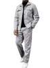 Moda Transfronteriza Europea y Americana Otoño e Invierno 2025 Versátil para el Trabajo Cardigan Chaqueta con Solapa Traje Pantalones Sueltos Traje de Manga Larga