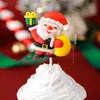 Taza de papel para pastel de Navidad tarjeta de decoración inserción Claus de Papá Noel caja portátil muñeco de nieve alce fiesta feliz festiva enchufe