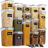 Nuevo contenedor para alimentos frescos de material PP, recipiente sellado, refrigerador, cocina, recipiente para alimentos, recipiente para almacenamiento de granos, almacenamiento de snacks