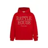 Sudadera con capucha bordada con letras estilo americano, unisex, sudadera con capucha tipo pullover de corte holgado para pareja BATTLE HOUSE