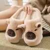 Pantuflas de Algodón para Mujer 2026 para Uso Interior en Invierno, Suela Gruesa, Forro de Felpa, Silenciosas, Suela Suave, Superficie Suave, Cómodas Pantuflas de Algodón