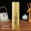 Tetera portátil tubo de té de bambú portátil tetera pequeña sellada para té caja de té de bambú púrpura tetera de bambú manchado de jade antiguo