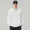 Sudadera de Cuello Redondo para Hombre 2026 Otoño Nueva Marca de Moda Patchwork Superior Camiseta Casual Americana de Manga Larga Ropa para Hombre
