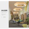 Lámpara Colgante LED Diseño Creativo Redonda/Hexagonal con Textura de Madera para Jardín de Infantes, Gimnasio, Salón de Baile, Yoga